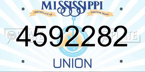 4592282 Mississippi License Plate