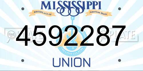 4592287 Mississippi License Plate