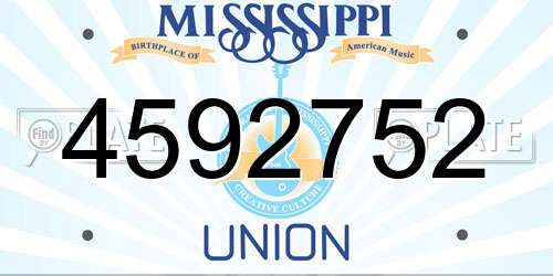 4592752 Mississippi License Plate
