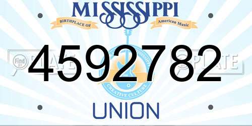 4592782 Mississippi License Plate