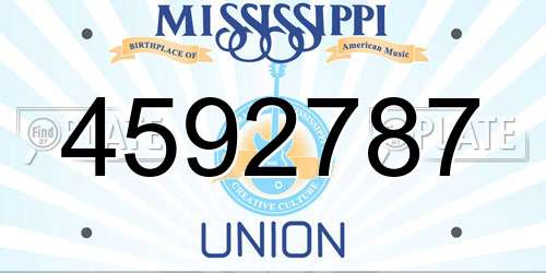 4592787 Mississippi License Plate