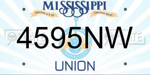 4595NW Mississippi License Plate