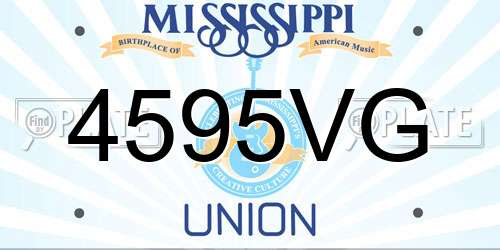 4595VG Mississippi License Plate