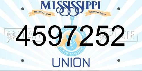 4597252 Mississippi License Plate