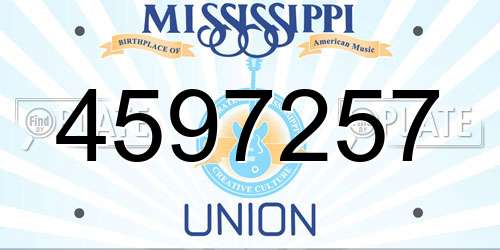 4597257 Mississippi License Plate