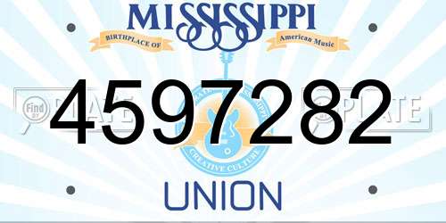 4597282 Mississippi License Plate