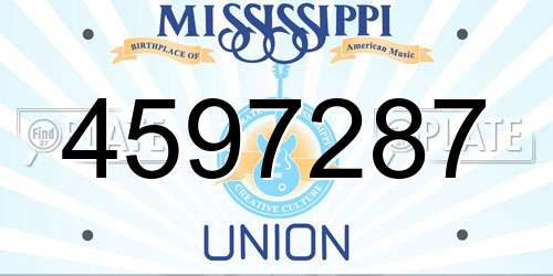 4597287 Mississippi License Plate