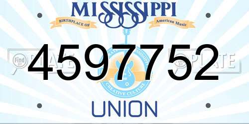4597752 Mississippi License Plate