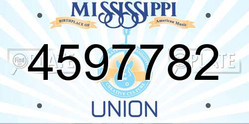 4597782 Mississippi License Plate
