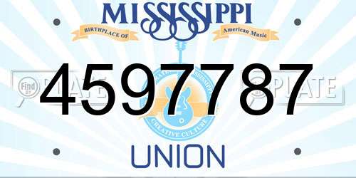 4597787 Mississippi License Plate