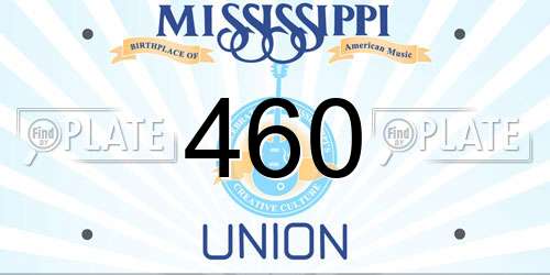 460 Mississippi License Plate