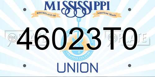 46023T0 Mississippi License Plate