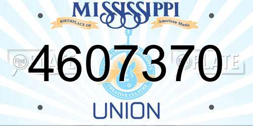 4607370 Mississippi License Plate