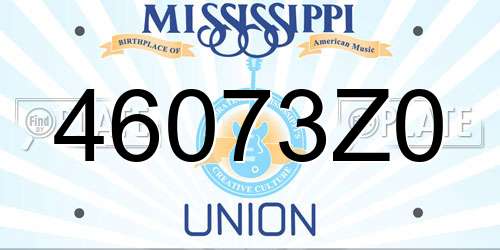 46073Z0 Mississippi License Plate