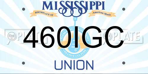 460IGC Mississippi License Plate