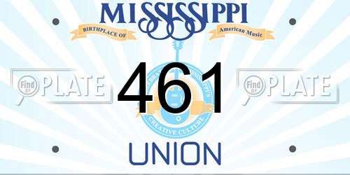 461 Mississippi License Plate