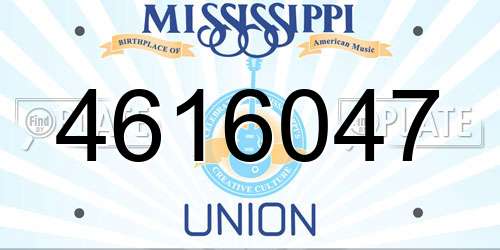 4616047 Mississippi License Plate