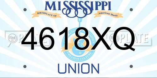 4618XQ Mississippi License Plate