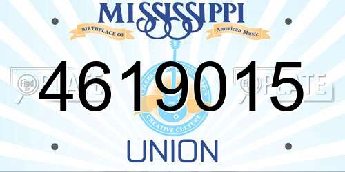 4619015 Mississippi License Plate