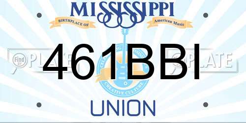 461BBI Mississippi License Plate