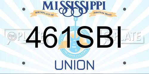 461SBI Mississippi License Plate