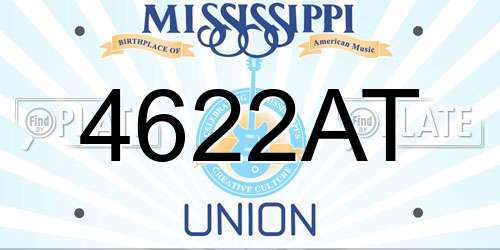 4622AT Mississippi License Plate