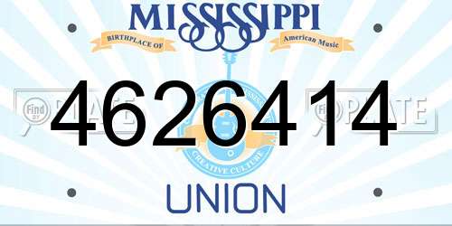 4626414 Mississippi License Plate