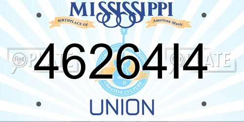 46264I4 Mississippi License Plate