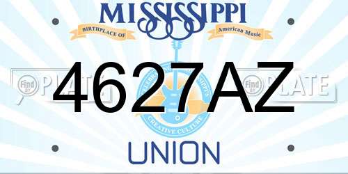 4627AZ Mississippi License Plate