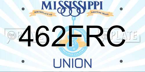 462FRC Mississippi License Plate