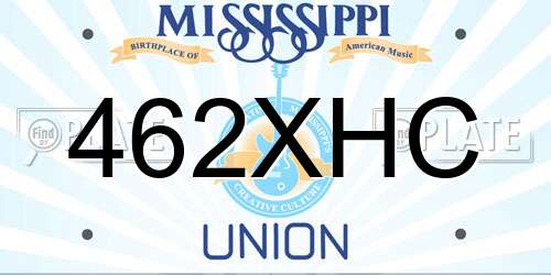 462XHC Mississippi License Plate