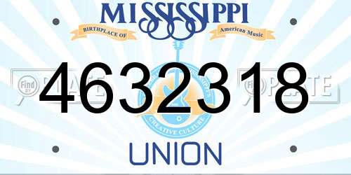 4632318 Mississippi License Plate