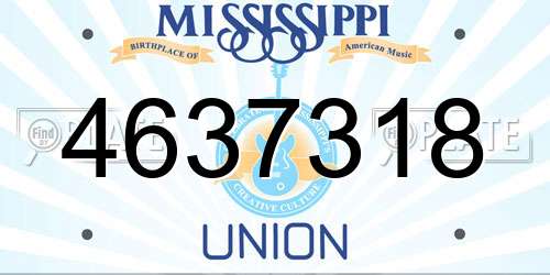 4637318 Mississippi License Plate