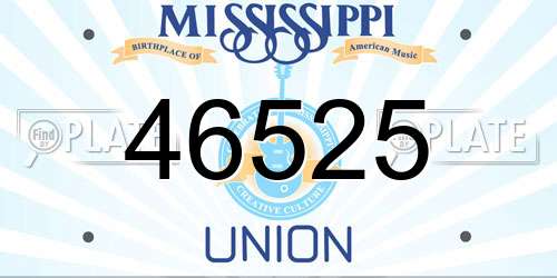46525 Mississippi License Plate