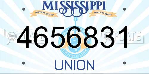 4656831 Mississippi License Plate