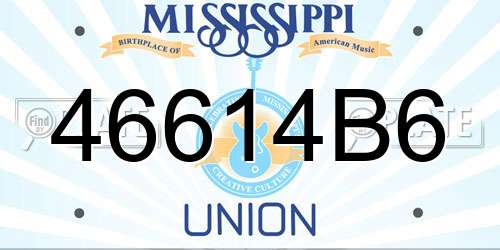 46614B6 Mississippi License Plate
