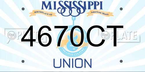 4670CT Mississippi License Plate