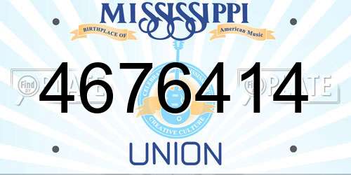 4676414 Mississippi License Plate