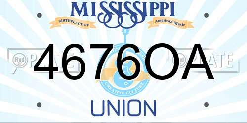 4676OA Mississippi License Plate
