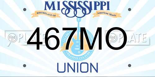 467MO Mississippi License Plate