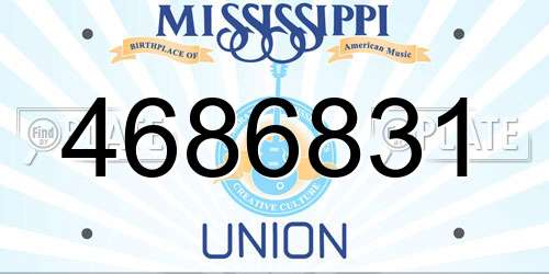 4686831 Mississippi License Plate