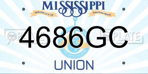4686GC Mississippi License Plate