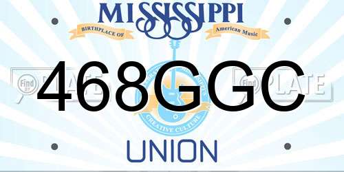 468GGC Mississippi License Plate
