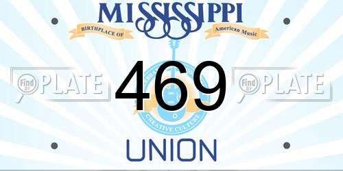 469 Mississippi License Plate