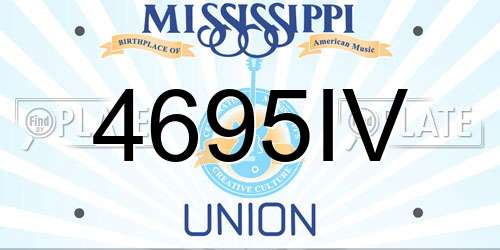 4695IV Mississippi License Plate