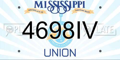 4698IV Mississippi License Plate