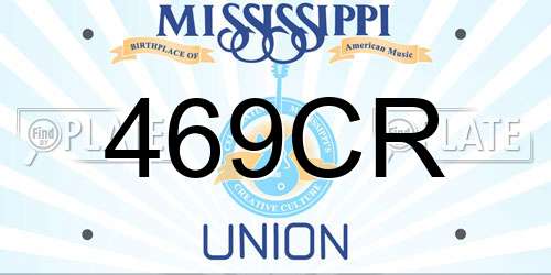 469CR Mississippi License Plate