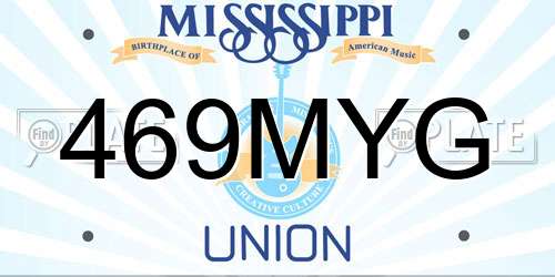 469MYG Mississippi License Plate