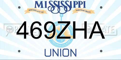 469ZHA Mississippi License Plate