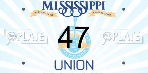 47 Mississippi License Plate